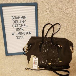 Brahmin Delany Satchel Iron Wilmington